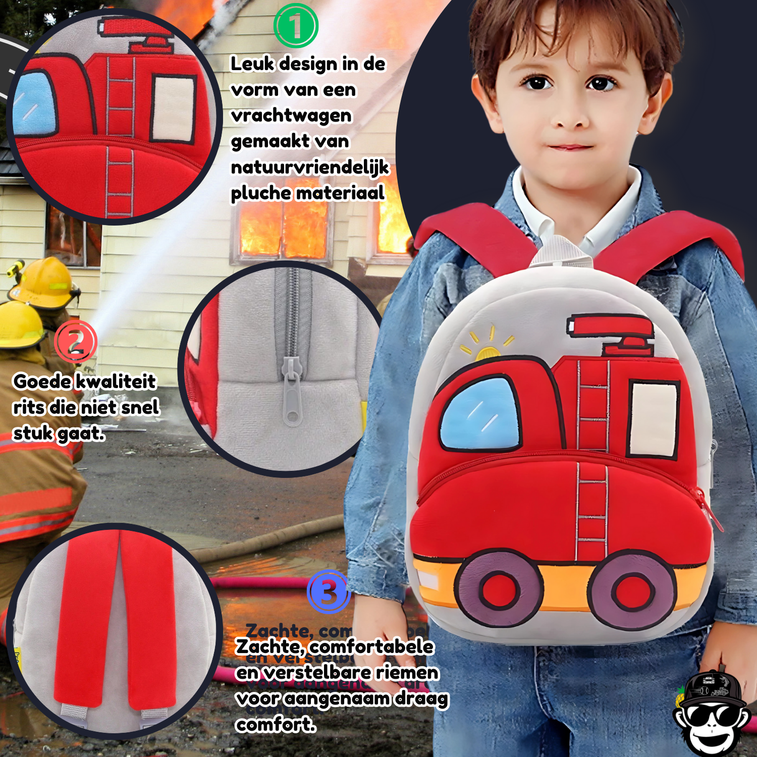 Rugtas kind 5 jaar hotsell